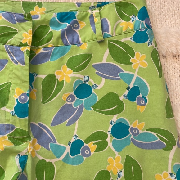 Lilly Pulitzer pants blue jay bird green size 8 - Picture 4 of 9
